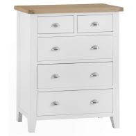 See more information about the Lighthouse White & Oak Large Chest Of 5 Drawers